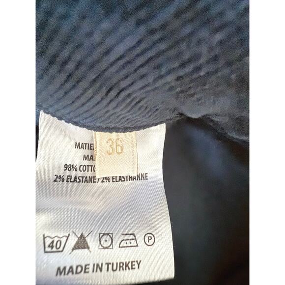 Vanessa Bruno Dompay Flare Pants in Navy Blue Corduroy Size 36/ US 4 - Picture 6 of 7